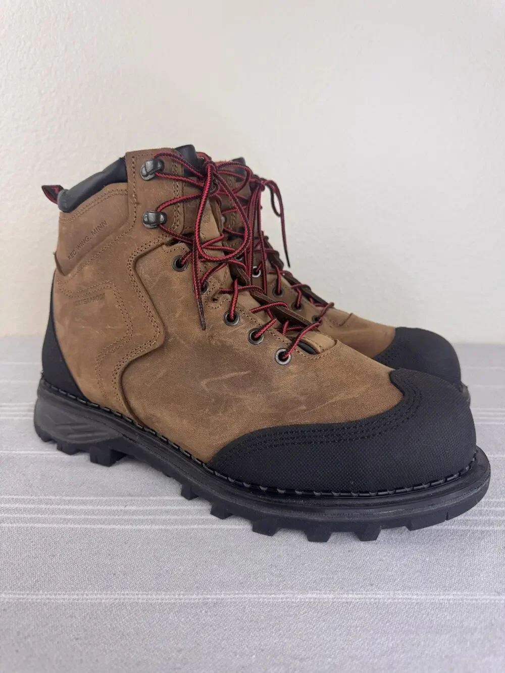 Red Wing Burnside 6 Inch Waterproof Safety Toe Work Boots 2410 Leather Brown 11